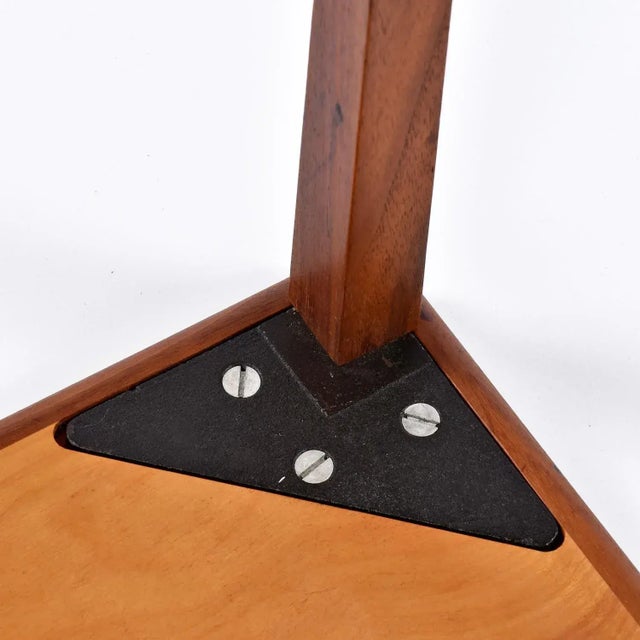 Early Mid-Century Modern Danish Ceramic Tile Teak Square Tall Side Table For Sale - Image 10 of 10