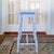 Early 20th Century Early 20th Century Blue Painted Scalloped American Farmhouse Side Table For Sale - Image 5 of 18