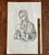 Paper Mid 20th Century Old Master Art Drawings: Raphael, Leonardo, Rubens (Set of 5) - Unknown Artist For Sale - Image 7 of 8