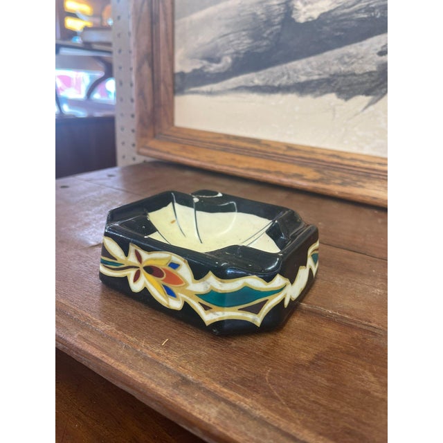 1970s Vintage Ceramic Hand Painted Ashtray, Imported From Holland For Sale In Seattle - Image 6 of 8