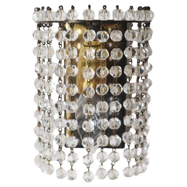 Brass Wall Lamp with Crystal Beads from Bakalowits & Söhne, Austria, 1960s For Sale - Image 16 of 16