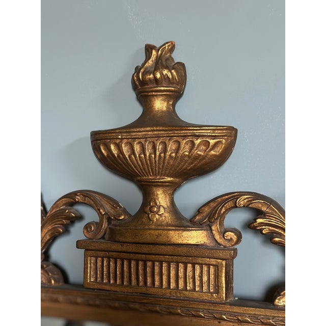 Antique Federal Style Giltwood Wall Mirror With Winged Griffins - C. 1900 For Sale In Boston - Image 6 of 14