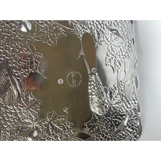 Arthur Court Arthur Court Grape Serving Plate With Knife For Sale - Image 4 of 7