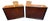 Pair of French MCM Brass Inlaid Mahogany and Ebony Side Cabinets For Sale