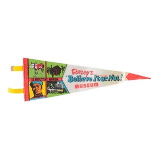 Vintage Ripley's Believe It Or Not Museum Felt Flag Pennant For Sale