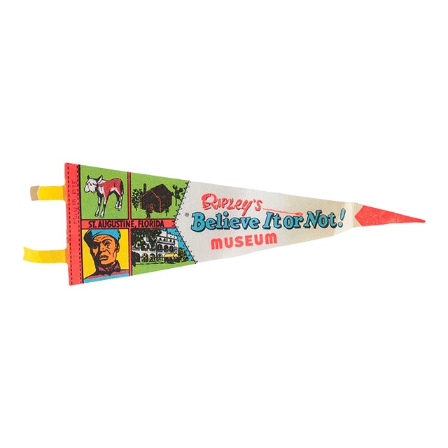Vintage Ripley's Believe It Or Not Museum Felt Flag Pennant For Sale
