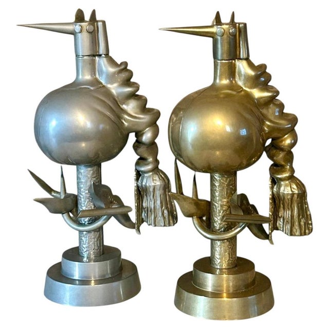 Wifredo Lam, Oiseaux de Feu (A+B) Sculptures, 1970s, Metal, Set of 2 For Sale - Image 9 of 9