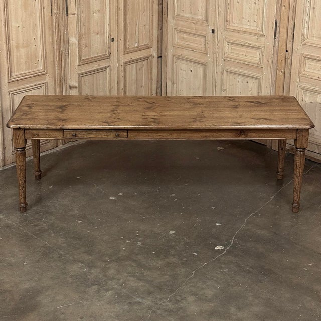 Antique English Rustic Pine Farm Table ~ Dining Table With Drawer For Sale - Image 15 of 18
