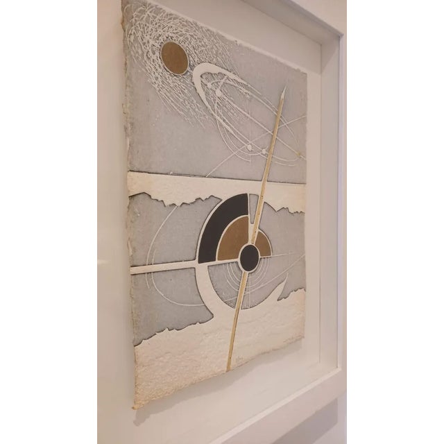 Artwork sold in perfect condition Etching on paper Colombe Duchêne from the Moulin De Larroque paper mill. Hand signed and...