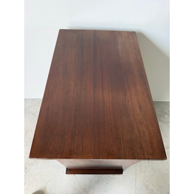 Early 20th Century Chippendale Solid Mahogany 3-Drawer Nightstand For Sale - Image 9 of 12