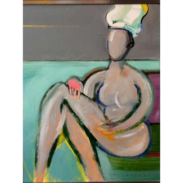 Expressionism Seated Chef by James Brewer For Sale - Image 3 of 7