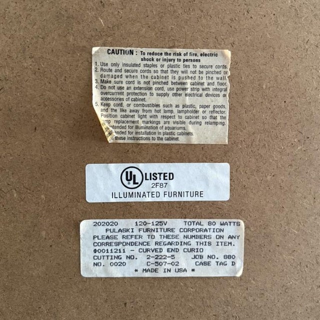 Late 20th Century Pulaski Cherry Bow Front Curio Cabinet For Sale - Image 15 of 15