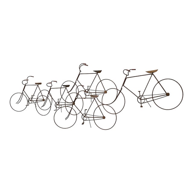 Iconic C. Jere Artisan House Bicycles Wall Sculpture, Signed & Dated ’72 For Sale