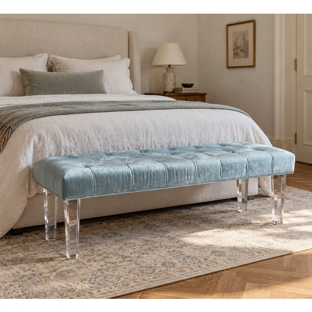 Glamorous Tufted Bench by Artefac For Sale - Image 4 of 6
