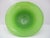 Donald Carlson Apple Green Large Studio Art Glass Fluted Footed Bowl For Sale In Portland, OR - Image 6 of 9
