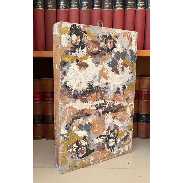 George S. Rennie III (American 1940 - 2022) Mid-Century Modern Mixed Media Construction Abstract Drip Painting Circa 1965 For Sale - Image 11 of 15