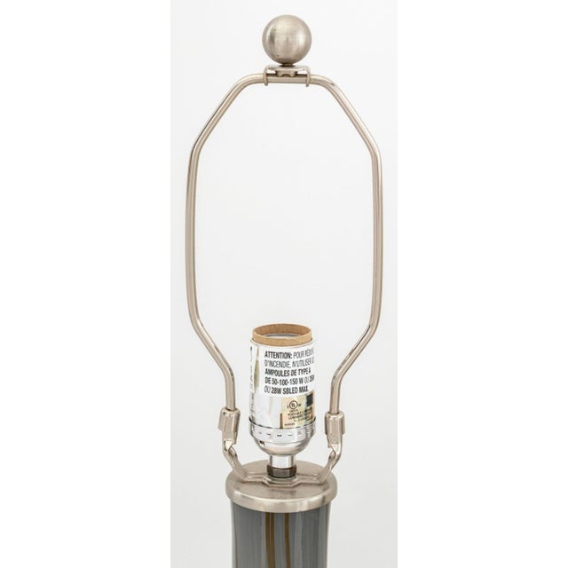 Modern Modern Gray Glass Tear Drop Vases as Lamps, Pair For Sale - Image 3 of 5