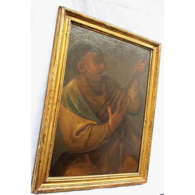 Italian School Artist, The Musician, 17th Century, Oil on Canvas, Framed For Sale - Image 6 of 11