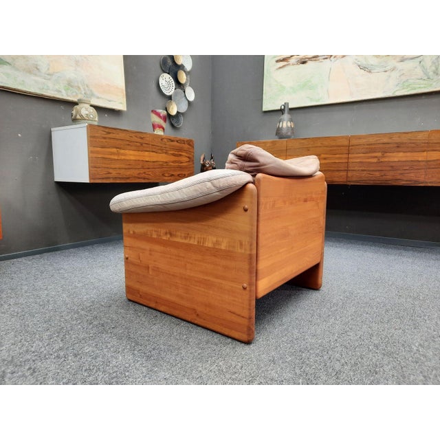 1970s Danish Teak and Leather Armchair by Mikael Laursen, 1970s For Sale - Image 5 of 11