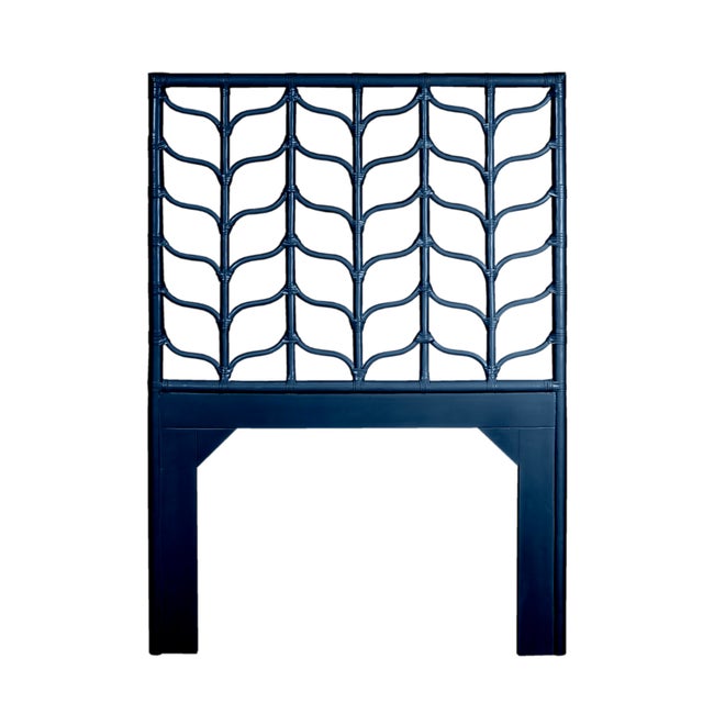 Coastal Ivy Standard Bed Twin, Navy Blue For Sale - Image 3 of 7