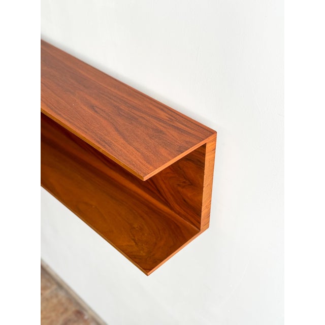 Floating Shelf in Walnut by Walter Wirz for Wilhelm Renz, 1960s For Sale - Image 6 of 12