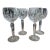 Mid 20th Century Waterford Crystal Lismore Hock Wine Glasses. Set of 4 For Sale