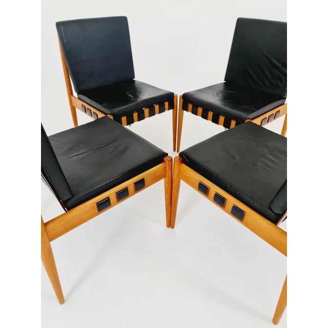 Vintage Danish Ash SE 21 Dining Chairs by Egon Eiermann, 1960s, Set of 4 For Sale - Image 9 of 18