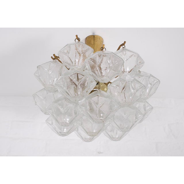 Mid-Century Modern Brass Pagoda Suspension Ceiling Light, 1970s For Sale - Image 3 of 13