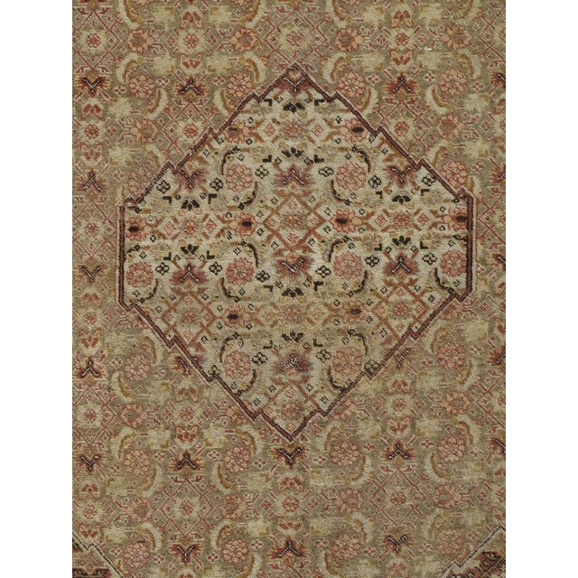 Antique Tabriz Carpet, Handmade Persian Rug in Masculine Gold, Brown and Taupe For Sale - Image 9 of 17
