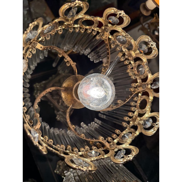 Bronze and Crystal Lamps, 1960s, Set of 2 For Sale - Image 3 of 7