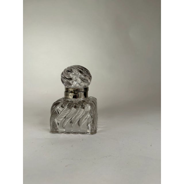 Antique American crystal inkwell c.1840. Delightfully exquisite on it's own, or design with purpose.