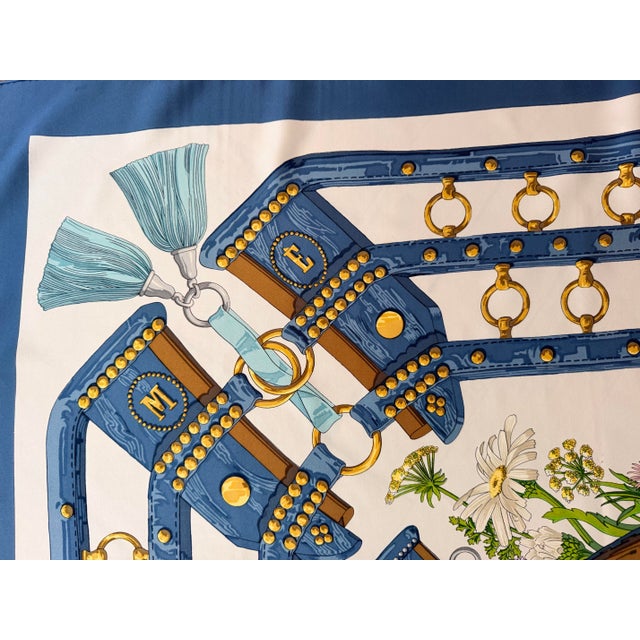 Hermes Aux Champs Silk Scarf 1990 This delightful scarf highlights the beauty of wildflowers. Daisies, dandelions,...