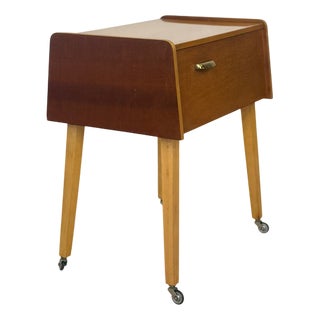 Mid-Century Sewing Table with Drawers For Sale