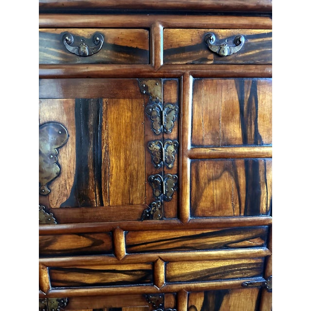 Antique Korean Two-Level Storage Chest Ich’ung Jang with Persimmon Panels For Sale - Image 12 of 12