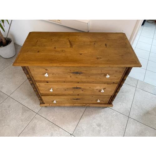 Antique Biedermeier Chest of 3 Drawers For Sale - Image 10 of 18