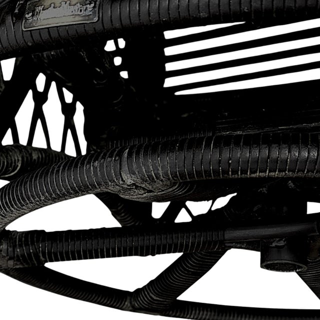 Wood 2005 Lane Weathermaster Swivel Glider High Back All-Weather Wicker Lounge Chair For Sale - Image 7 of 10