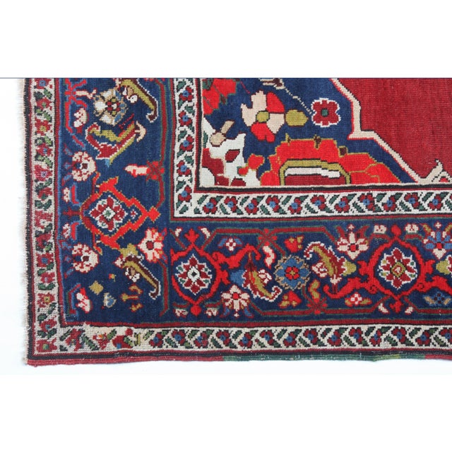 Red Field Tribal Geometric Antique Caucasian Shirvan Rug -6' 5'' X4' 6'' For Sale - Image 11 of 12
