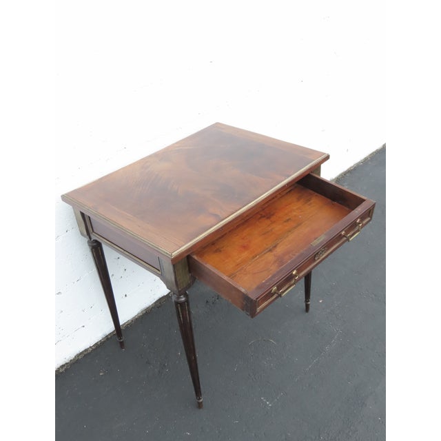 Late 19th Century French Late 1800s Small Flame Mahogany Desk 6427 For Sale - Image 5 of 18
