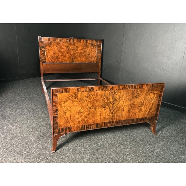 1930s Art Deco Queen Size Bed, 1935 For Sale - Image 5 of 7