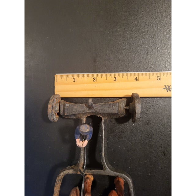 Antique Cast Iron Horse Drawn Carriage Driver Cart Early 1900s Wagon Toy Display For Sale - Image 14 of 17