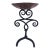Vintage Spanish Revival Copper Cup & Scrolled Wrought Iron Candlestick For Sale