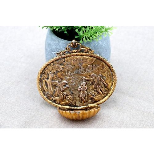 Silver Gilded Holy Water Font For Sale - Image 6 of 6