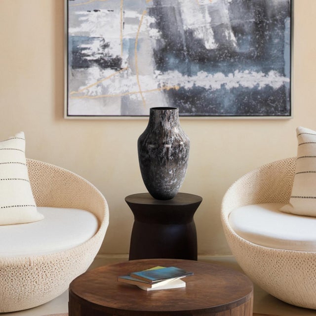 Black Zynsky Art Glass in Deep Mocha Brown- Tall For Sale - Image 8 of 9