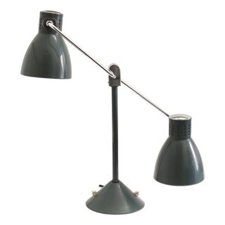 Vintage French Double-Shade Desk Lamp Model 800D from Jumo, 1940s For Sale