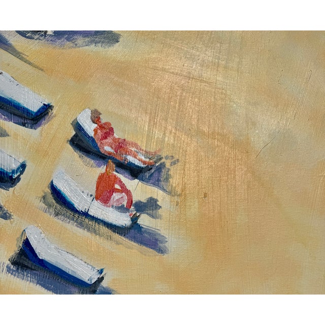 Textile "Florida Beach Activities" Acrylic on Canvas by Joe Davis For Sale - Image 7 of 13