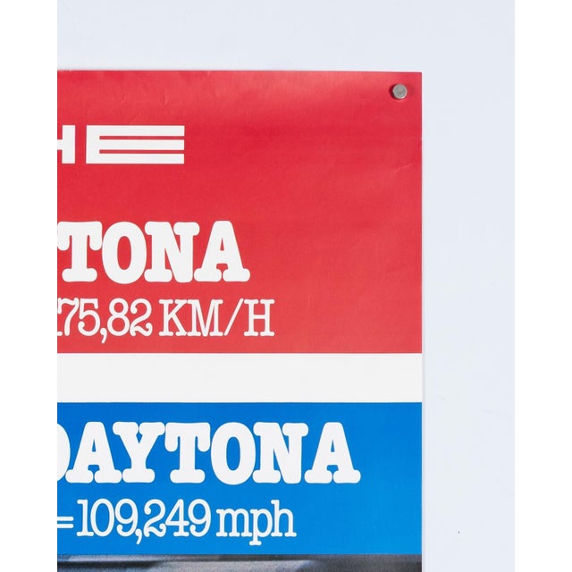 Porsche Record at Daytona Porsche Poster from Strenger Advertising Agency, 1979 For Sale - Image 6 of 9