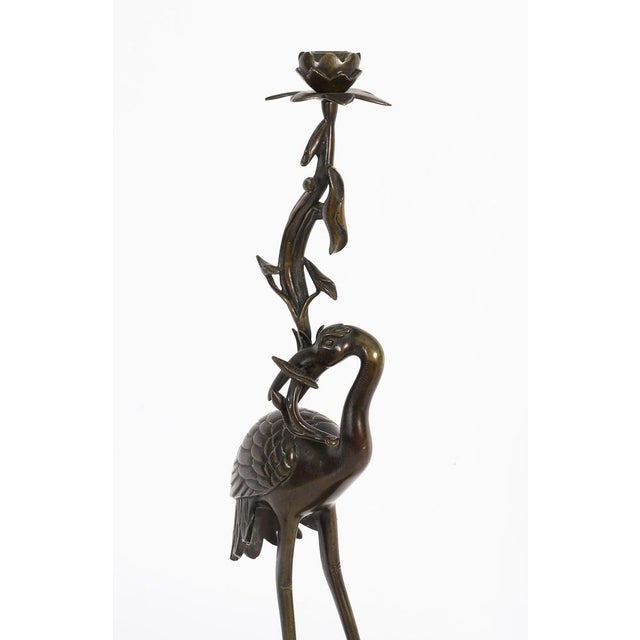 Antique Japanese Bronze Pricket Candlesticks, 19th Century, Set of 2 For Sale - Image 18 of 18