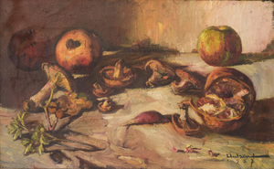 Y Un Rabano (And One Radish), Oil on Canvas