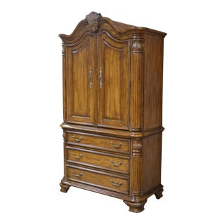 Tuscan Style Carved Armoire For Sale