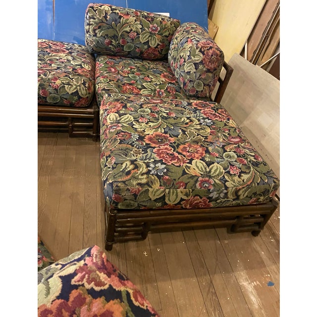 Mid 20th Century Mid 20th Century Ficks Reed Bamboo Rattan Modular Sectional Corner Chairs Chaise Couch Set For Sale - Image 5 of 12